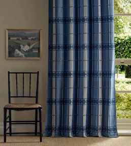 Hanover Check Fabric by Morris & Co Indigo