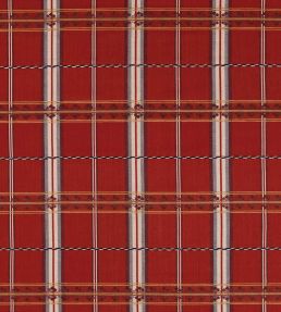 Hanover Check Fabric by Morris & Co Madder