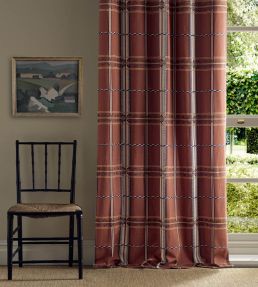 Hanover Check Fabric by Morris & Co Madder
