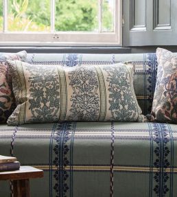 Hanover Check Fabric by Morris & Co Teal/Indigo