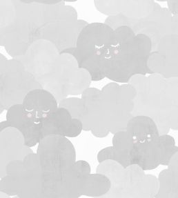 Happy Clouds Wallpaper by Rebel Walls Graphite