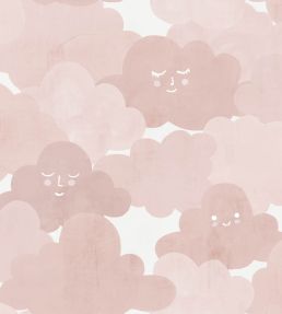 Happy Clouds Wallpaper by Rebel Walls Pink