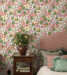 Happy Hollyhocks Wallpaper by Borastapeter Day