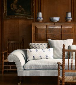 Hardy Stripe Fabric by Colefax and Fowler Red