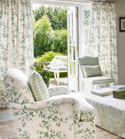 Hardy Stripe Fabric by Colefax and Fowler Red
