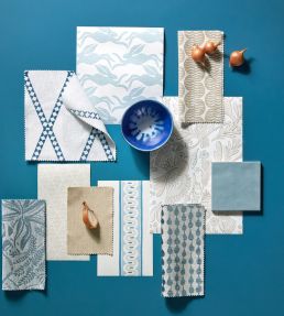 Hares Wallpaper by Scion Coast Blue