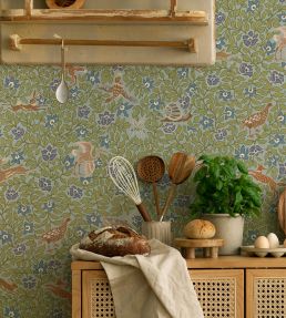 Haresfield Walk Wallpaper by Josephine Munsey Blue
