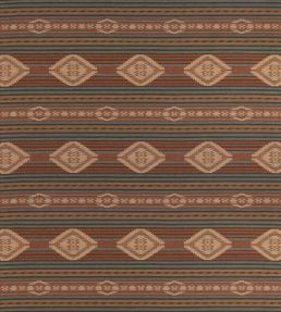 Harlech Fabric by Mulberry Home Russet/Teal