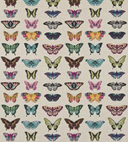 Papilio Fabric by Harlequin Flamingo/Papaya/Loganberry