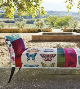 Papilio Fabric by Harlequin Flamingo/Papaya/Loganberry