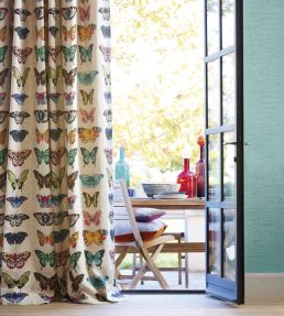 Papilio Fabric by Harlequin Flamingo/Papaya/Loganberry
