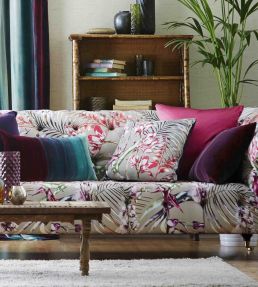 Amazilia Velvets Fabric by Harlequin Stone/Loganberry/Raspberry