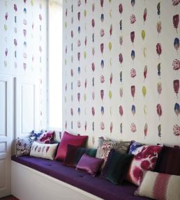 Limosa Wallpaper by Harlequin Loganberry/Raspberry/Olive