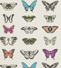 Papilio Wallpaper by Harlequin Flamingo/Papaya/Olive