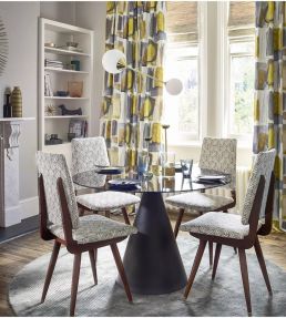 Kanjiro Fabric by Harlequin Ochre / Charcoal / Stone