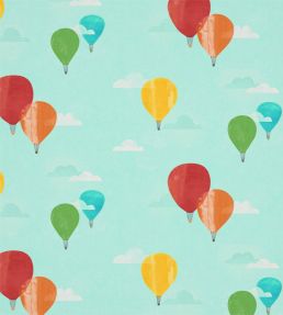 And Away We Go! Fabric by Harlequin Poppy/Sky/Pineapple