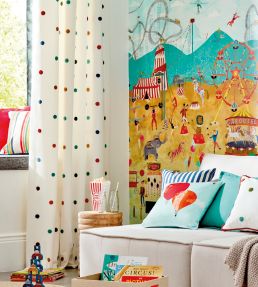 Bon Bon Fabric by Harlequin Poppy/Marine/Aqua/Gecko