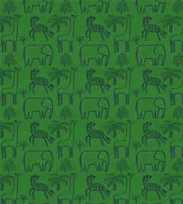 Funky Jungle Fabric by Harlequin Gecko/Cobalt