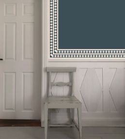 Harlequin Border Wallpaper by Ottoline Dark Blue