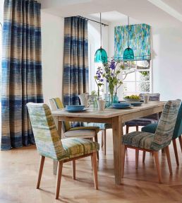Chroma Fabric by Harlequin Indigo/Parchment/Sky