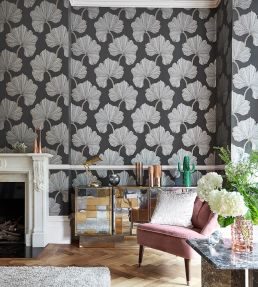 Azurea Wallpaper by Harlequin Ebony/Rose Gold