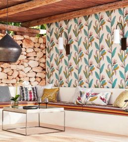 Llenya Wallpaper by Harlequin Lime/Jade/Pebble