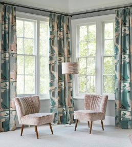 Perspective Fabric by Harlequin Emerald / Peony