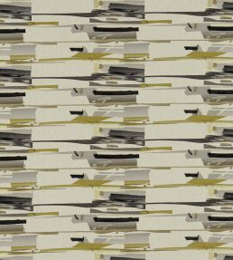 Zeal Fabric by Harlequin Charcoal, Neutral, Mustard, Onyx