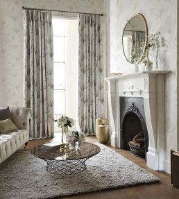 Lotus Fabric by Harlequin Indigo/Silver