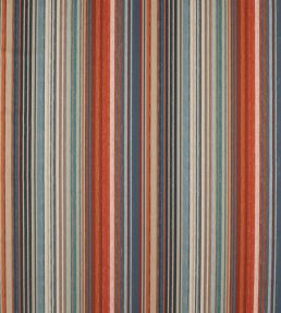 Spectro Stripe Fabric by Harlequin Teal / Sedonia / Rust