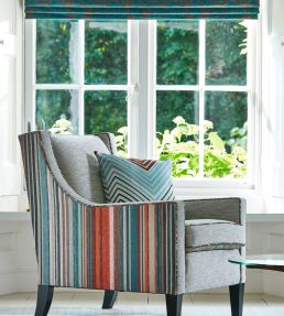 Spectro Stripe Fabric by Harlequin Emerals / Marine / Lichen
