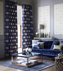 Demoiselle Fabric by Harlequin Graphite/Almond
