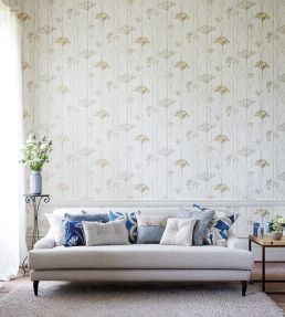 Gardinum Wallpaper by Harlequin Ivory, Gold