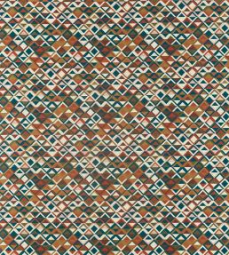 Boka Fabric by Harlequin Sapphire/Russet/Gold