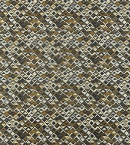 Boka Fabric by Harlequin Slate/Charcoal/Brass