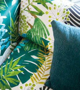 Solana Fabric by Harlequin Ebony/Zest/Marine