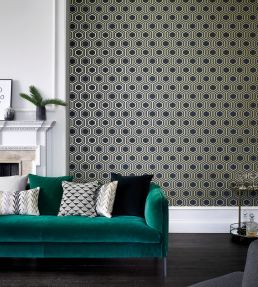 Selo Wallpaper by Harlequin Ebony/Gold