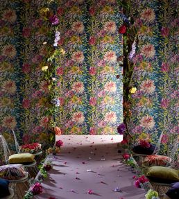 Floreale Wallpaper by Harlequin Tangerine/Fuchsia