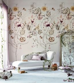Quintessence Mural by Harlequin Ochre-Olive-Heather