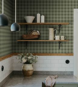 Harry Wallpaper by Sandberg Forest Green