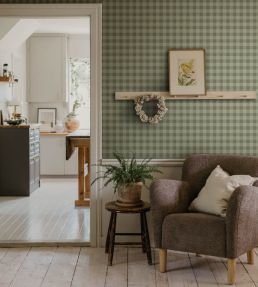 Harry Wallpaper by Sandberg Forest Green