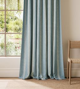 Harvest Stripe Fabric by Scion Cornflower