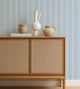 Harvest Stripe Wallpaper by Scion Cornflower