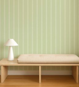 Harvest Stripe Wallpaper by Scion Pea Green