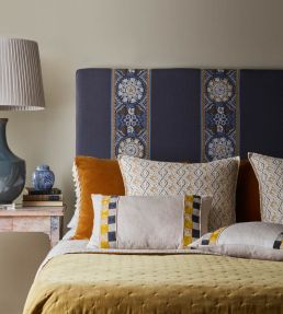 Hatchett Silk Cushion 35 x 50cm by James Hare Grey/Gold