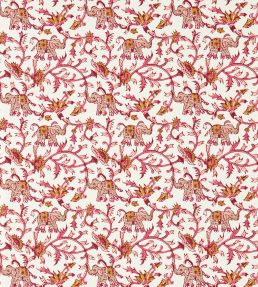 Hathi Wallpaper by Clarke & Clarke Raspberry