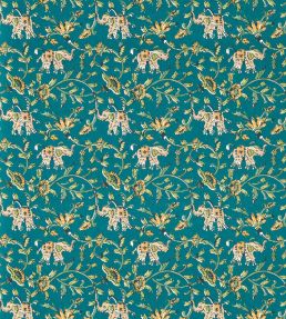 Hathi Wallpaper by Clarke & Clarke Teal