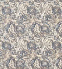 Hatoum Jacquard Fabric by Clarke & Clarke Ink