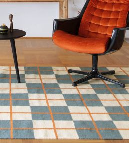 Chhatwal & Jonsson Haveli rug Heaven Blue/Light Khaki/Rust DH392250-25 Heaven Blue/Light Khaki/Rust