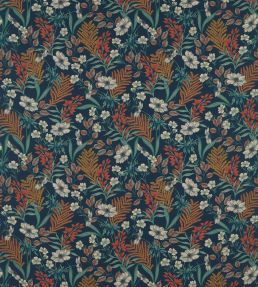 Hazelbury Linen Fabric by Studio G Midnight/Spice